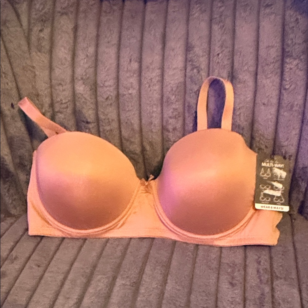 BNWT Women's 6 Way Convertible Bra - Peachy Pink